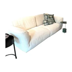 Sofa Grande Soffice Stoff Imperial T 8560 Beige Füße Mit Stoff Bezogen Rückenlehne Verstellbar