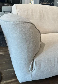 Sofa Grande Soffice Stoff Imperial T 8560 Beige Füße Mit Stoff Bezogen Rückenlehne Verstellbar