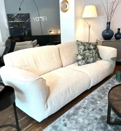 Sofa Grande Soffice Stoff Imperial T 8560 Beige Füße Mit Stoff Bezogen Rückenlehne Verstellbar