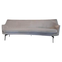 Sofa Guscio Bezug Extra Eldorado 1551 Grau Metallfüße Schwarz Verchromt