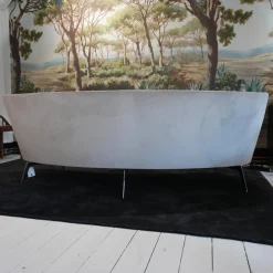 Sofa Guscio Bezug Extra Eldorado 1551 Grau Metallfüße Schwarz Verchromt