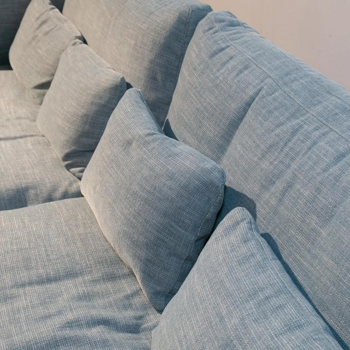 Sofa Heaven MS 1009 Stoff Nori 4 Turqouise Blau Grau Fuß Schwarz