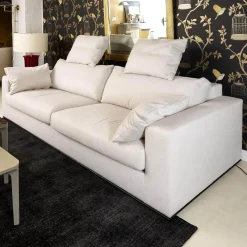 Sofa Inspiration 122-3005 Tief Bezug Noah 1744 176 Sockelrahmen Wengefarbig Gebeizt