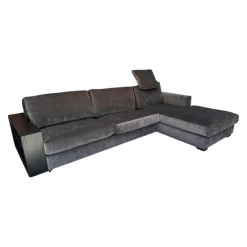 Sofa Inspiration Stoff IP Fame IP1777 484 Grau Holzfuß Esche Schwarz Gebeizt