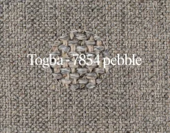 Sofa Ishino Stoff Togba Pebble Grau Meliert Rücken Leder Congress 1441 Basalt Schwarz Sockel Schwarz Lackiert Inklusive Kissen
