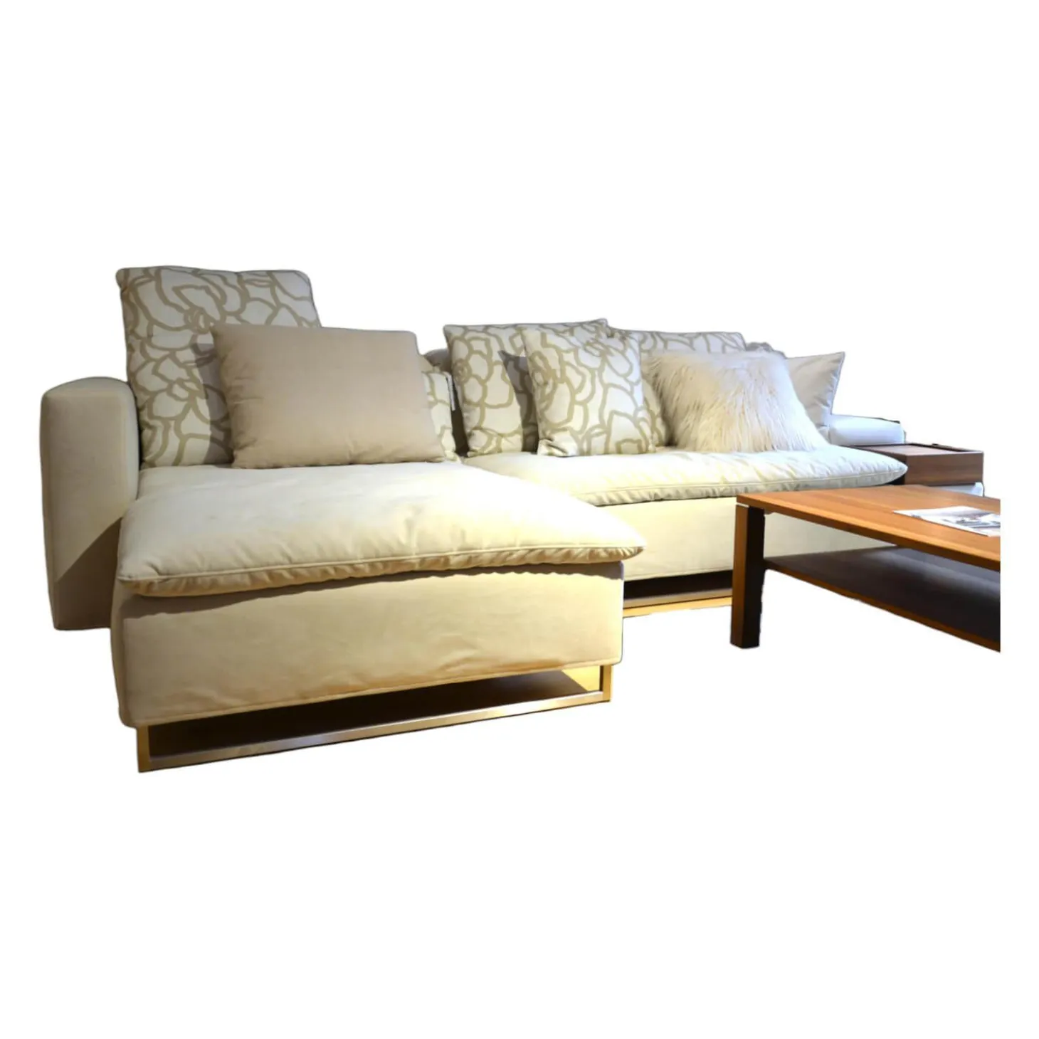 Sofa Isla Milan Stoff Hipo Natur Creme Schlaffunktion