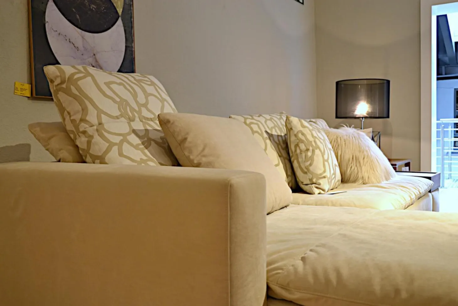 Sofa Isla Milan Stoff Hipo Natur Creme Schlaffunktion