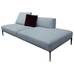 Sofa Jaan Living 783 Bezug Stoff Carré 7823 Moonlight Grau Gestell Aluminium Matt Pulverbeschichtet Schwarz