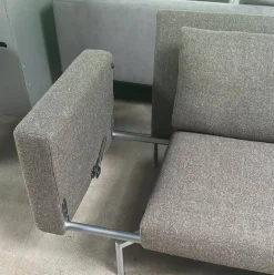 Sofa Jason 390-25 FLFR Stoff Kuro Limestone Gestell Velourmatt