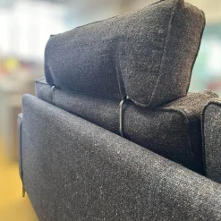 Sofa Jon Edwards Bodenfrei Bezug Stoff Spring Ip1764-454 Grau Füße Metall