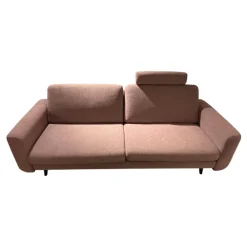 Sofa Joy Stoff Jasmine Dark Pink Rosa Holzfuß Wenge Schräg Inklusive Kopfstütze