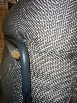 Sofa Kaba Outdoor Stoff Wasserfest RT82 Sottobosco Gestell Stahl Schwarz Lackiert