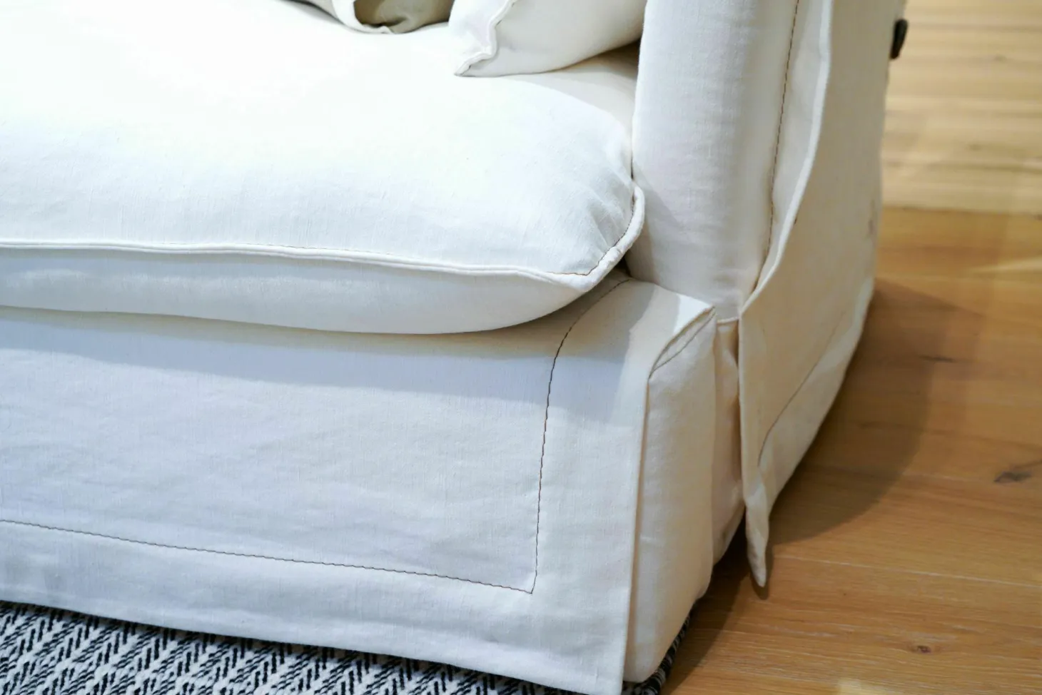 Sofa Kimono Large Stoff Air 11 Ecru Weiß Beige Cat. Lusso mit 10 Kissen