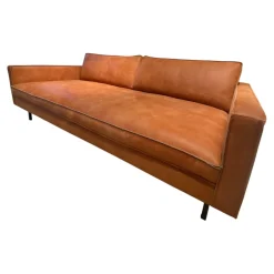 Sofa L Buster XL Leder B Desert Tobacco 17537 Braun Metallfuß Schwarz Pulverbeschichtet