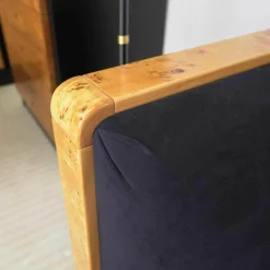 Sofa La Difference Stoff Alcantara Schwarz Mit 2 Kissen