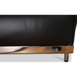 Sofa LC2 2C Leder Scozia Gruppe 13X606 Grafite Schwarz Gestell Verchromt