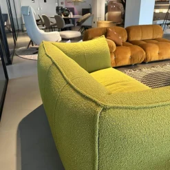 Sofa Le Bambole Stoff Sila Grün Gestell Polyethylen Mit Stoff Bezogen