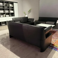 Sofa Linea Leder Lipano Black Schwarz