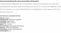 Sofa Linea Mobil JR 8780 Leder Fuerte Schwarz