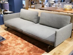 Sofa Liv Smart Stoff 24.140 Grüngrau Gestell Aluminium Feinstrukturiert Schwarz