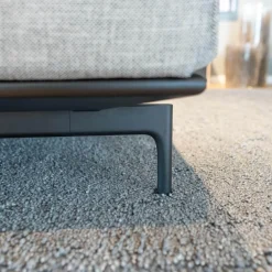 Sofa Liv Stoff 18 100 Grau Gestell Verkehrsschwarz Mit Rückenkissen Ruk 535 84 Stoff Grau