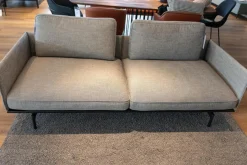Sofa Liv Stoff 18 100 Grau Gestell Verkehrsschwarz Mit Rückenkissen Ruk 535 84 Stoff Grau