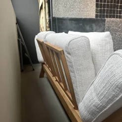 Sofa Lofoten Pure Stoff 5277 42 Beige Untergestell Eiche Natur Mit Klappbaren Armlehnen