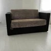 Sofa Loft Small 150 Stoff Holzrahmen Mit Geflecht Bezogen Braun Schwarz