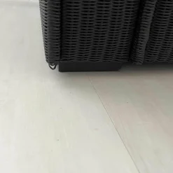 Sofa Loft Small 150 Stoff Holzrahmen Mit Geflecht Bezogen Braun Schwarz