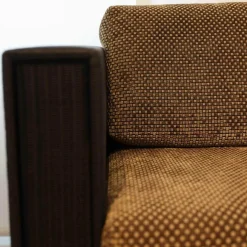 Sofa Loft Small 150 Stoff Holzrahmen Mit Geflecht Bezogen Braun Schwarz