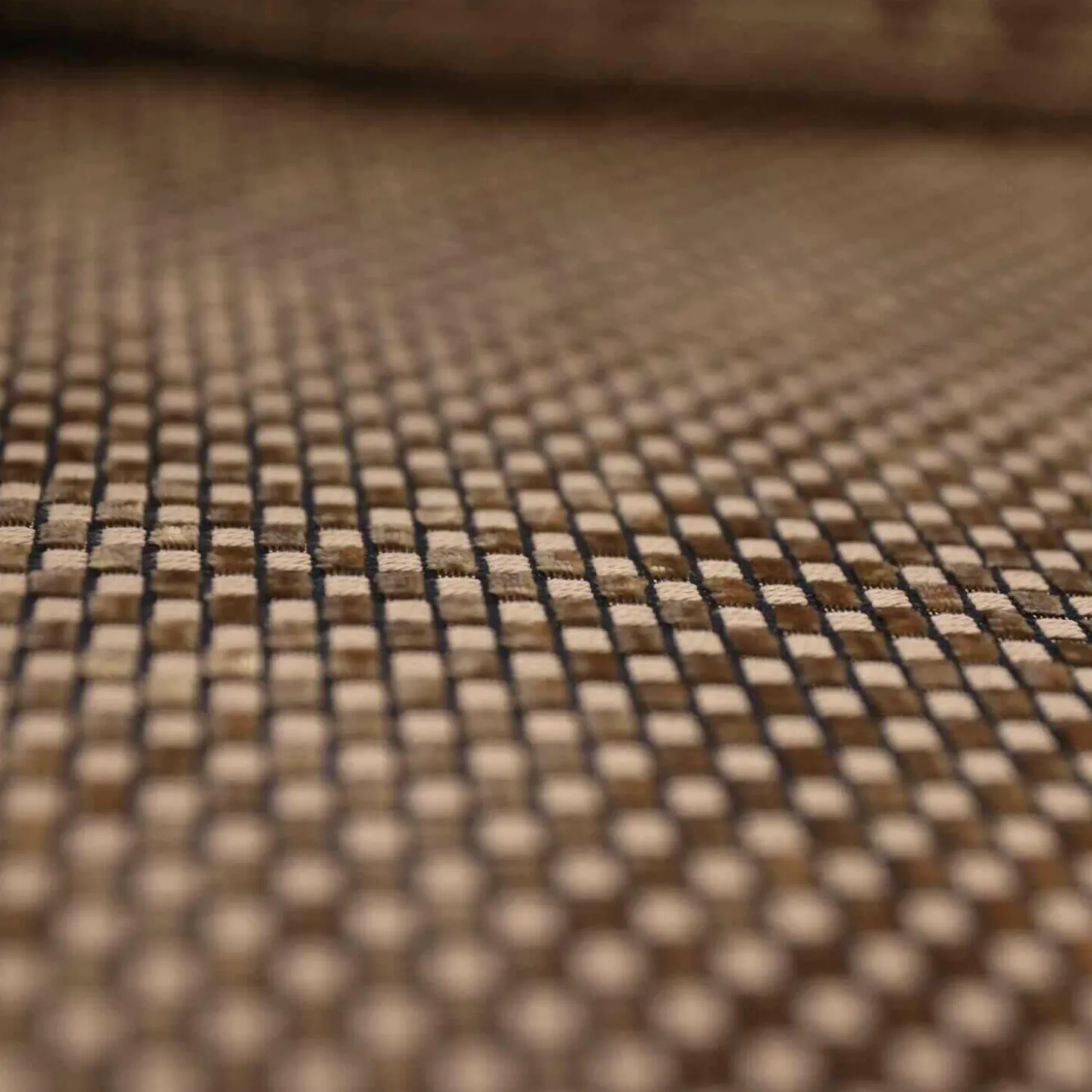 Sofa Loft Small 150 Stoff Holzrahmen Mit Geflecht Bezogen Braun Schwarz