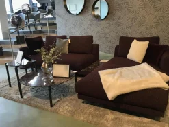 Sofa Long Island Stoff Cooper BW 1779 111 Rot Fuß Eiche Wengefarbig Gebeizt Schwarz Inklusive Tisch Terrazzo Levanto Und Kissen