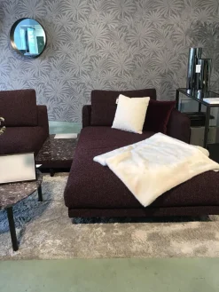 Sofa Long Island Stoff Cooper BW 1779 111 Rot Fuß Eiche Wengefarbig Gebeizt Schwarz Inklusive Tisch Terrazzo Levanto Und Kissen