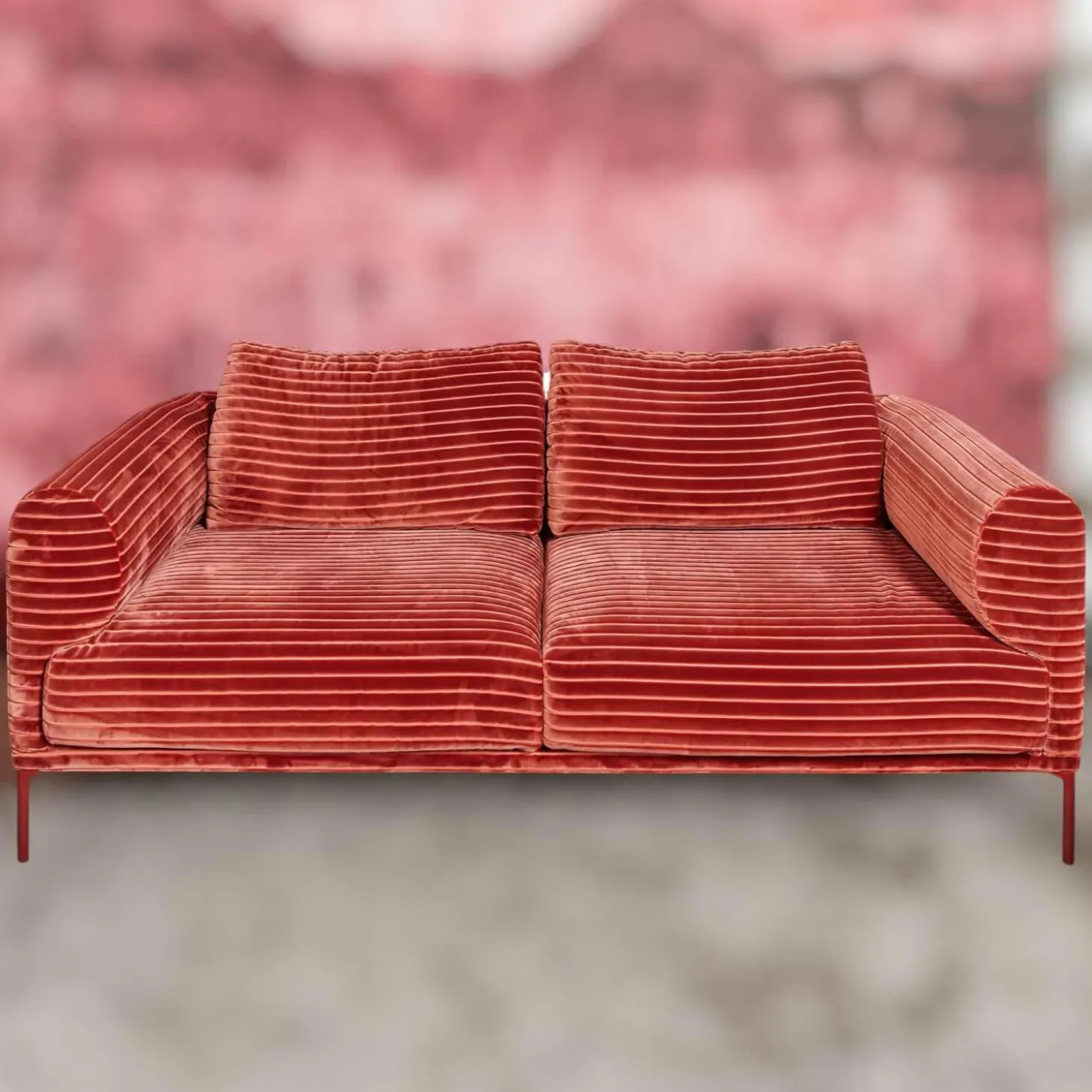 Sofa Loop 2/75 Stoff Glory IP1791-262 Rot Füße Rot
