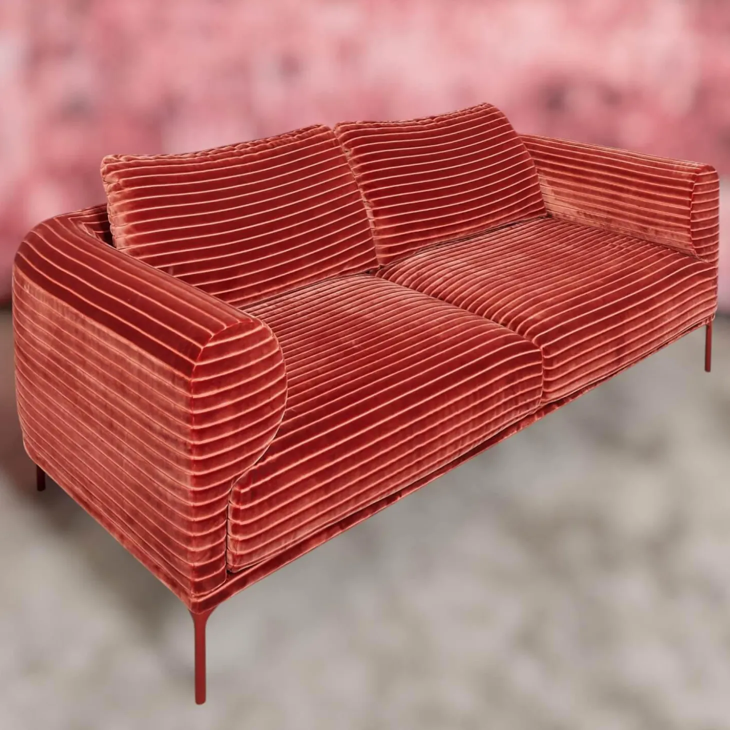 Sofa Loop 2/75 Stoff Glory IP1791-262 Rot Füße Rot