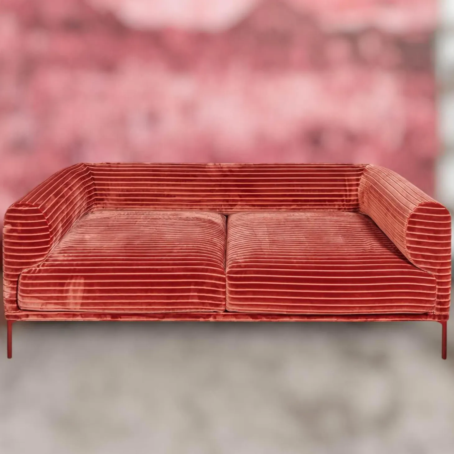 Sofa Loop 2/75 Stoff Glory IP1791-262 Rot Füße Rot