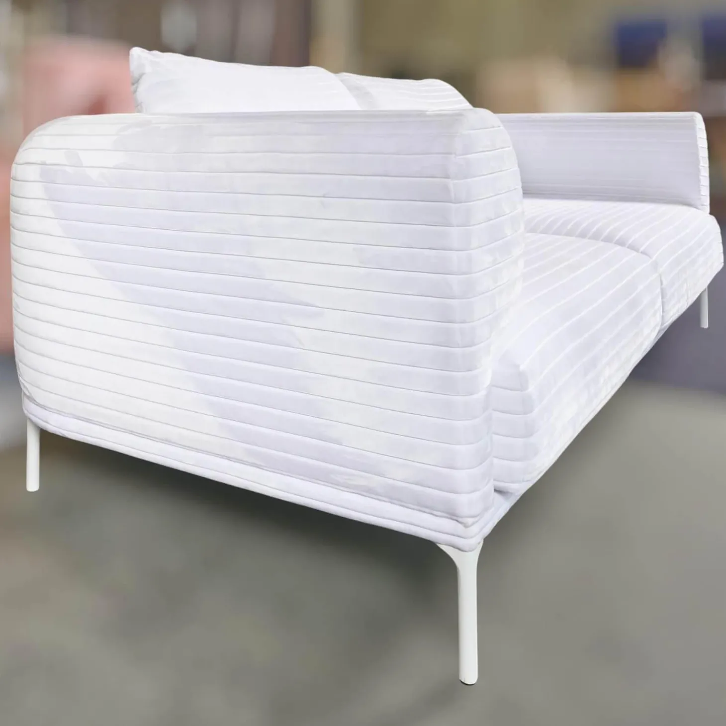 Sofa Loop 2/75 Stoff Glory IP1791-171 Weiß Gestell Weiß