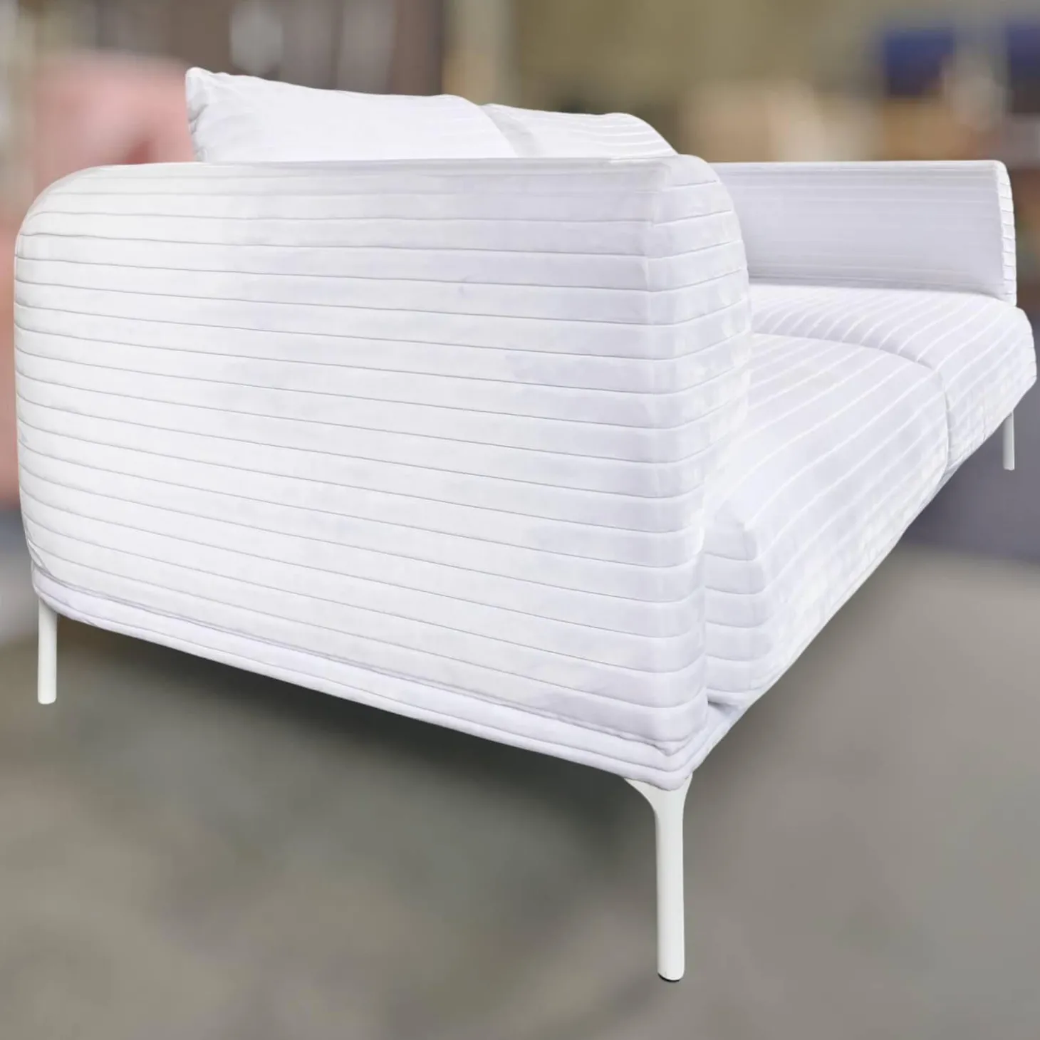 Sofa Loop 2/75 Stoff Glory IP1791-171 Weiß Gestell Weiß