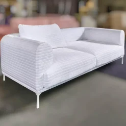 Sofa Loop 2/75 Stoff Glory IP1791-171 Weiß Gestell Weiß