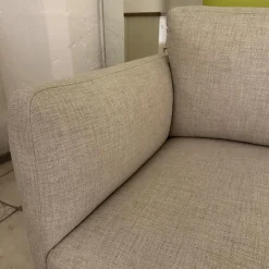 Sofa Lua 66902 10 01 Stoff Menba Dess Beige Füße Schwarzer Kunststoff