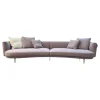 Sofa Maaru 850 Stoff Lino 7899 Magnolia Violett Gestell Schwarz Matt Pulverbeschichtet Inklusive 5 Kissen