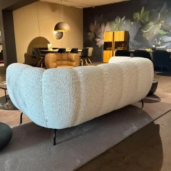 Sofa Magnolia Stoff 6450 49 Grau Metall Schwarz Pulverbeschichtet Inklusive Hockerbank