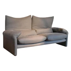 Sofa Maralunga Maxi 675 Y2 Nubukleder 13Z506 Moka Grau Braun Erdfarbend