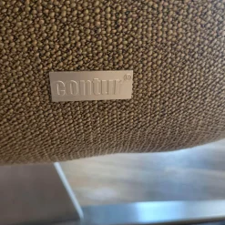 Sofa Marsala Bezug Stoff Q2 Fashion Grau Beige Gestell Edelstahloptik Gebürstet Mit Verstellbaren Armlehnen