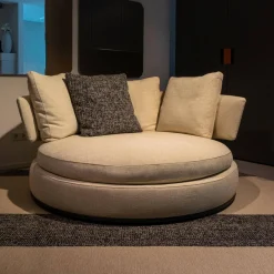 Sofa Maxalto Amoenus Stoft Stoff Lou Bastfarben 2613102 Beige Sockel Graphit mit Teppich