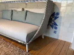 Sofa Mbarq Stoff A Natura Ash Grau Gestell Aluminium Lipari Pulverbeschichtet Inklusive Kissen