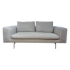 Sofa Mell Lounge B190 Stoff 8150 Hellgrau Gestell Metall mit 2 Rückenkissen