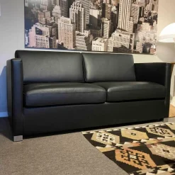 Sofa Metro Leder Toro Ebenholz Schwarz