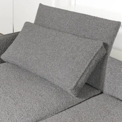 Sofa mit Longchair Cube Air Stoff Cooper BW1779-191 Grau
