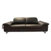 Sofa Modell 15651 Leder Z 7155 Zartbitter Braun Füße Chrom